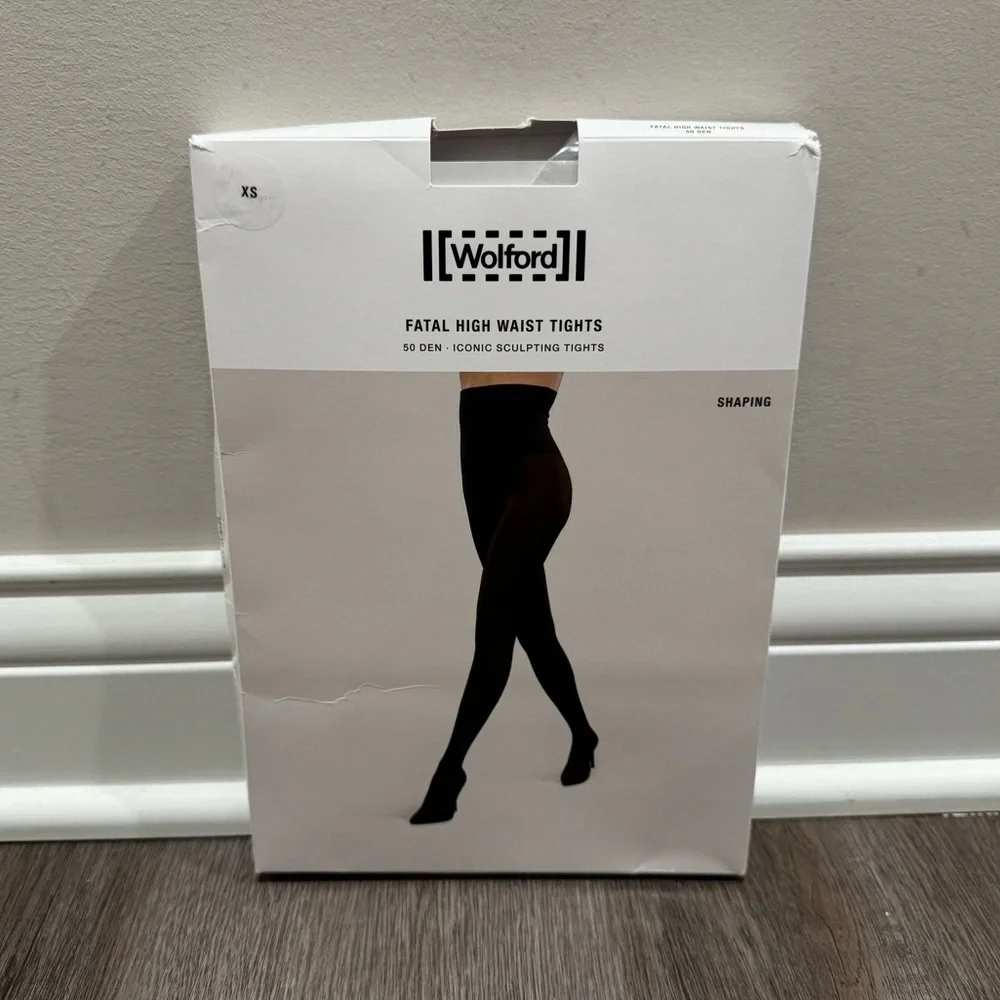 Wolford Fatal High Waist Iconic Sculpting Tights in Black